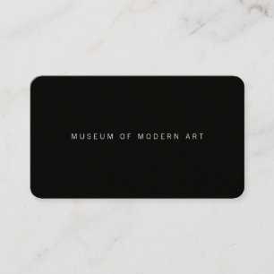 Museum Minimal Centre Front and Back Two Business  Business Card
