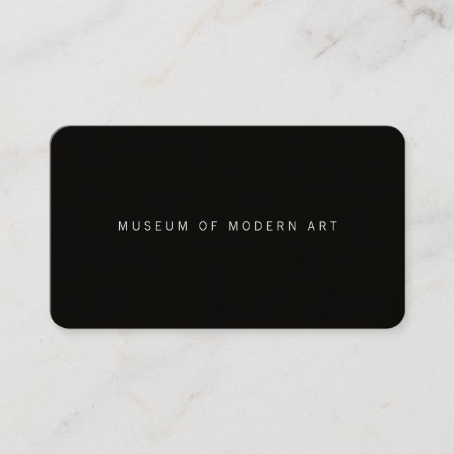 Museum Minimal Centre Front and Back Two Business  Card (Front)