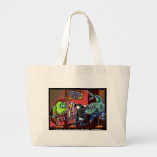 Museum Modern Fish Funny Cartoon Gifts Large Tote Bag