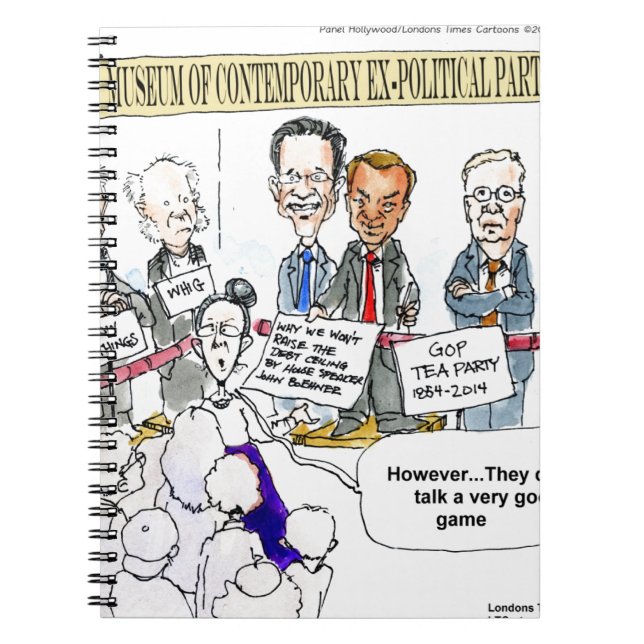 Museum Of Ex Political Parties Funny Gifts & Tees Notebook (Front)