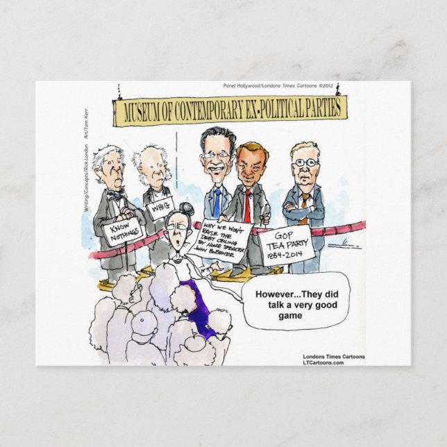 Museum Of Ex Political Parties Funny Gifts & Tees Postcard (Front)