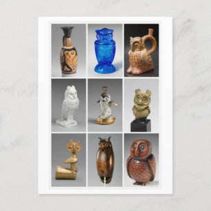 Museum Owl Statues/Sculptures Postcard