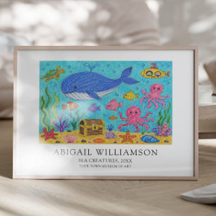 Museum Style Poster Made From Your Child's Artwork