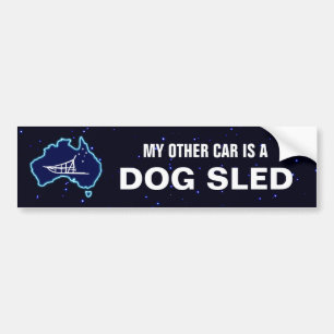 Mushing Down Under Bumper Sticker
