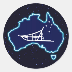 Mushing Down Under Classic Round Sticker