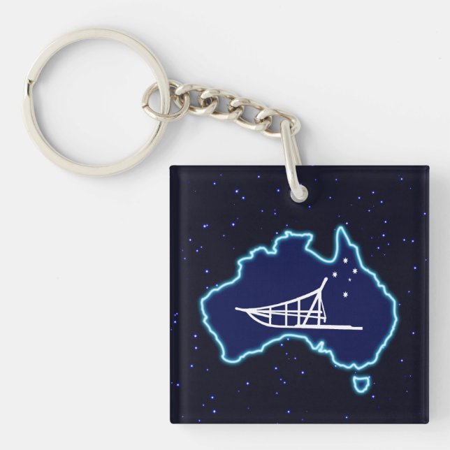Mushing Down Under Key Ring (Front)