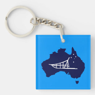 Mushing Down Under Key Ring