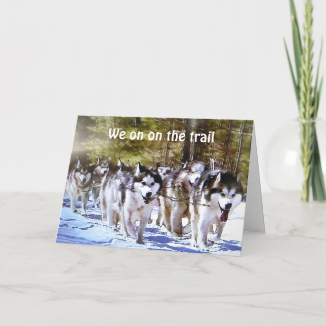 MUSHING TO SAY HAPPY 40th BIRTHDAY Card (Front)