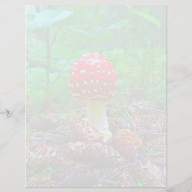 Mushroom -  8.5" x 11" Stationery Sheet (Front)