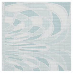 Mushroom, Abstract - Aqua - Fabric