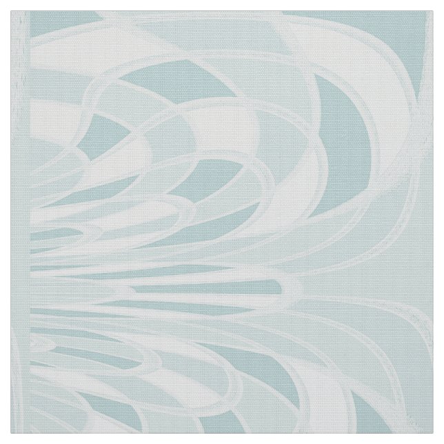 Mushroom, Abstract - Aqua - Fabric (Swatch)