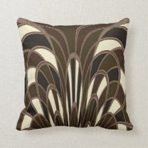 Mushroom Abstract - Art Deco - Brown