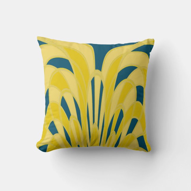 Mushroom Abstract - Art Deco - Sunshine Cushion (Front)