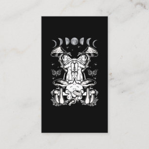 Mushroom Aesthetic Frog Magic Moon Phases Business Card