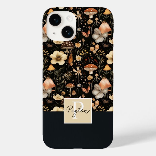 Mushroom and Flowers Fall pattern  Case-Mate iPhone Case (Back)