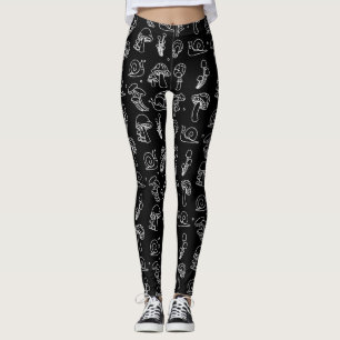 Mushroom and Snails Leggings