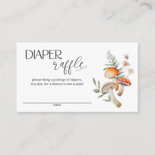 Mushroom and Strawberries Diaper Raffle Enclosure Card