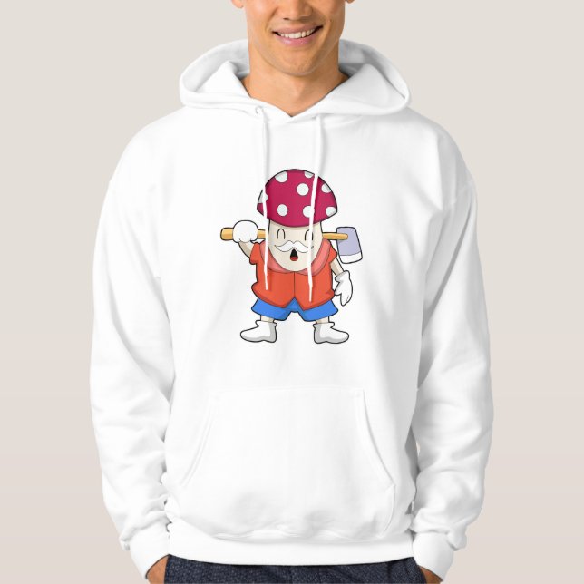 Mushroom as Farmer with Axe Hoodie (Front)