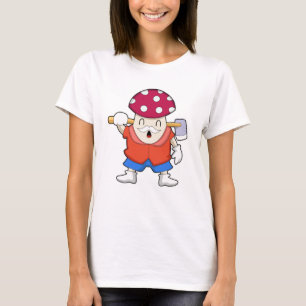 Mushroom as Farmer with Axe T-Shirt