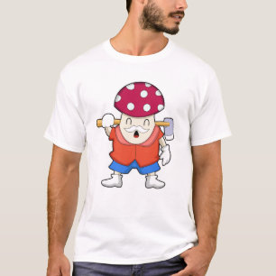 Mushroom as Farmer with Axe T-Shirt