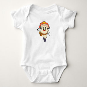 Mushroom as Police officer at Police Baby Bodysuit