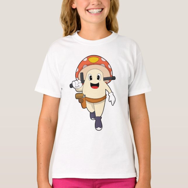 Mushroom as Police officer at Police T-Shirt (Front)
