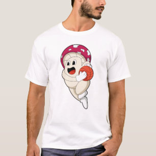 Mushroom at Basketball Sports T-Shirt