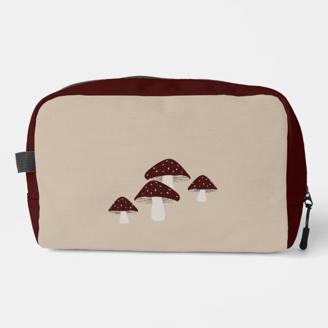 Mushroom Autumn Fall Colour  Dopp Kit (Front)