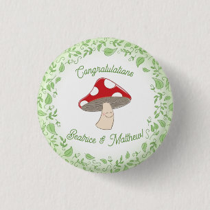 Mushroom Baby Shower 3 Cm Round Badge