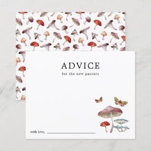 Mushroom Baby Shower Advice Card