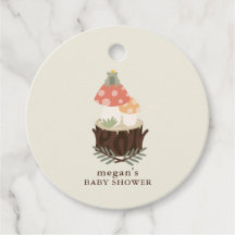 Mushroom Baby Shower Favour Tags