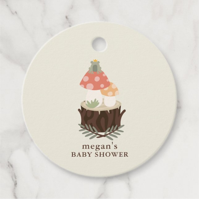Mushroom Baby Shower Favour Tags (Front)
