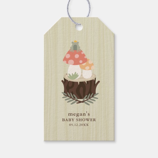 Mushroom Baby Shower  Gift Tags (Front)