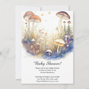 Mushroom Baby Shower Invitation