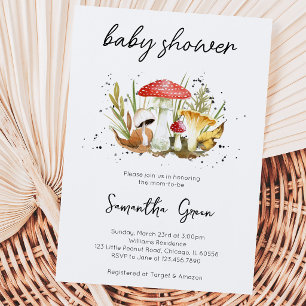 Mushroom Baby Shower Invitation