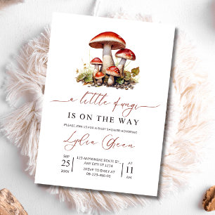 Mushroom Baby Shower Invitation, Fall Baby Shower  Invitation