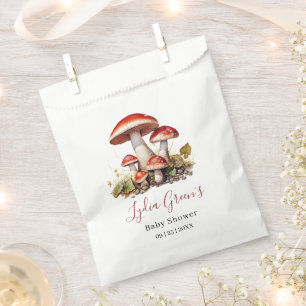 Mushroom Baby Shower Invite, Fall Gender Neutral Favour Bags