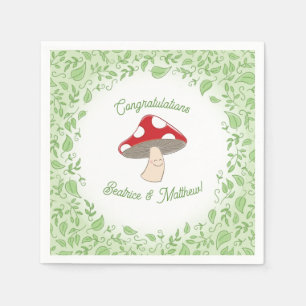 Mushroom Baby Shower Napkin