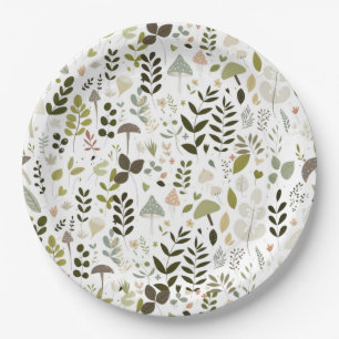 Mushroom Baby Shower  Paper Plate