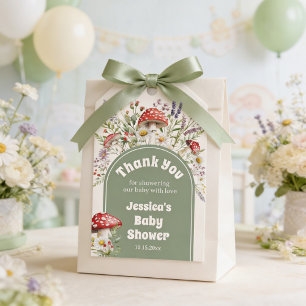 Mushroom Baby Shower Thank You Favour Gift Tags