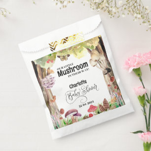 mushroom baby shower woodland forest  favour bags