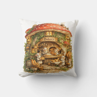 Mushroom Bakery | Whimsical Woodland Cottagecore Cushion