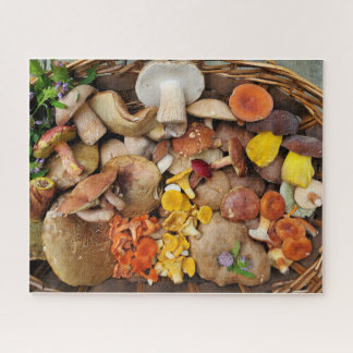 Mushroom Basket Puzzle, 16" x 20", 520 pieces Jigsaw Puzzle