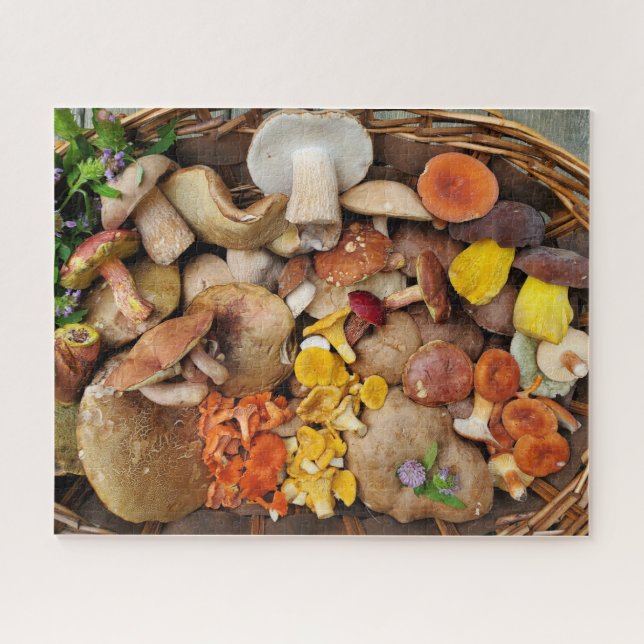 Mushroom Basket Puzzle, 16" x 20", 520 pieces Jigsaw Puzzle (Horizontal)