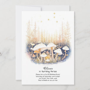 Mushroom Birthday Invitation