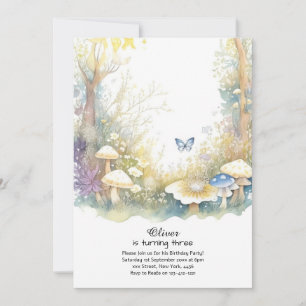 Mushroom Birthday Invitation