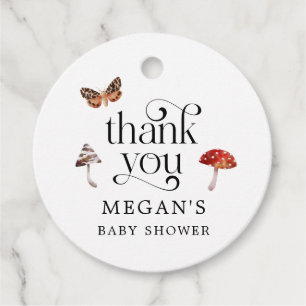 Mushroom Boho Baby Shower Favour Tags