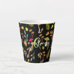 Mushroom Botanical Latte Mug