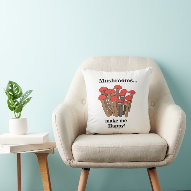 Mushroom Botanical Red Mushrooms  Cushion (Chair)