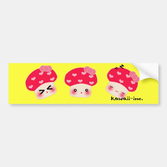 Mushroom bumper sticker! sticker (Front)
